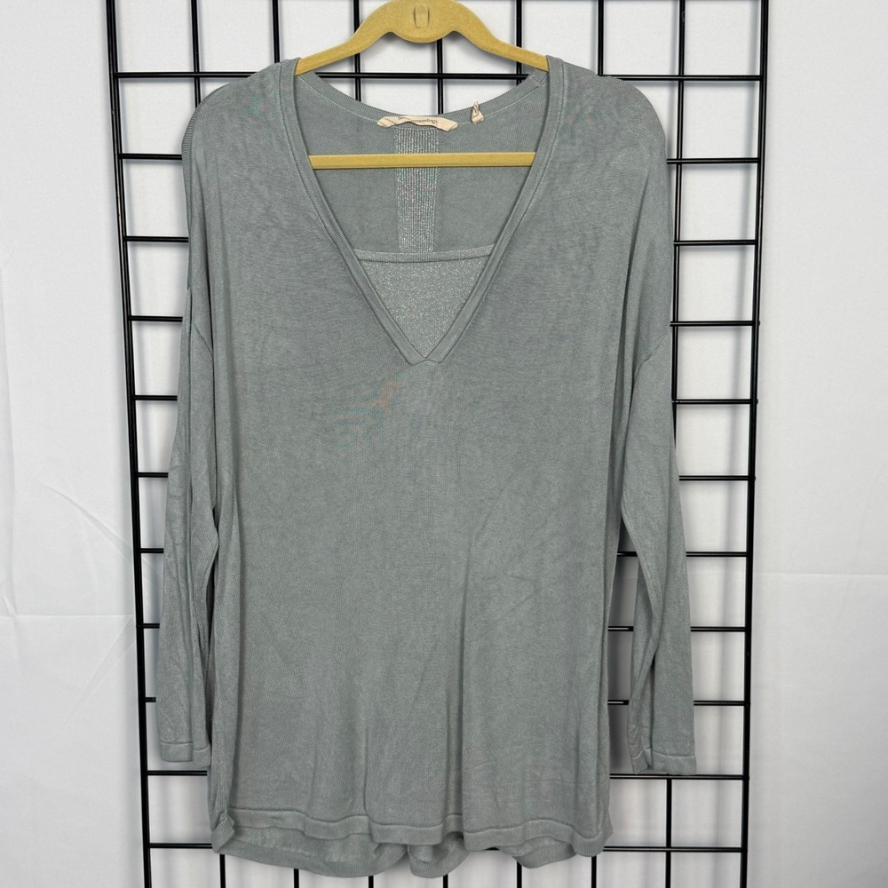 Soft Surroundings Seri Tunic‎ Sweater Womens 1X Sea Green Cottagecore Casual